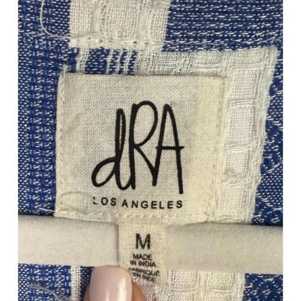 dRA Los Angeles Maxi Dress Tiered‎ Cotton Anthro Brand Striped Cottagecore Sz M - Picture 3 of 11